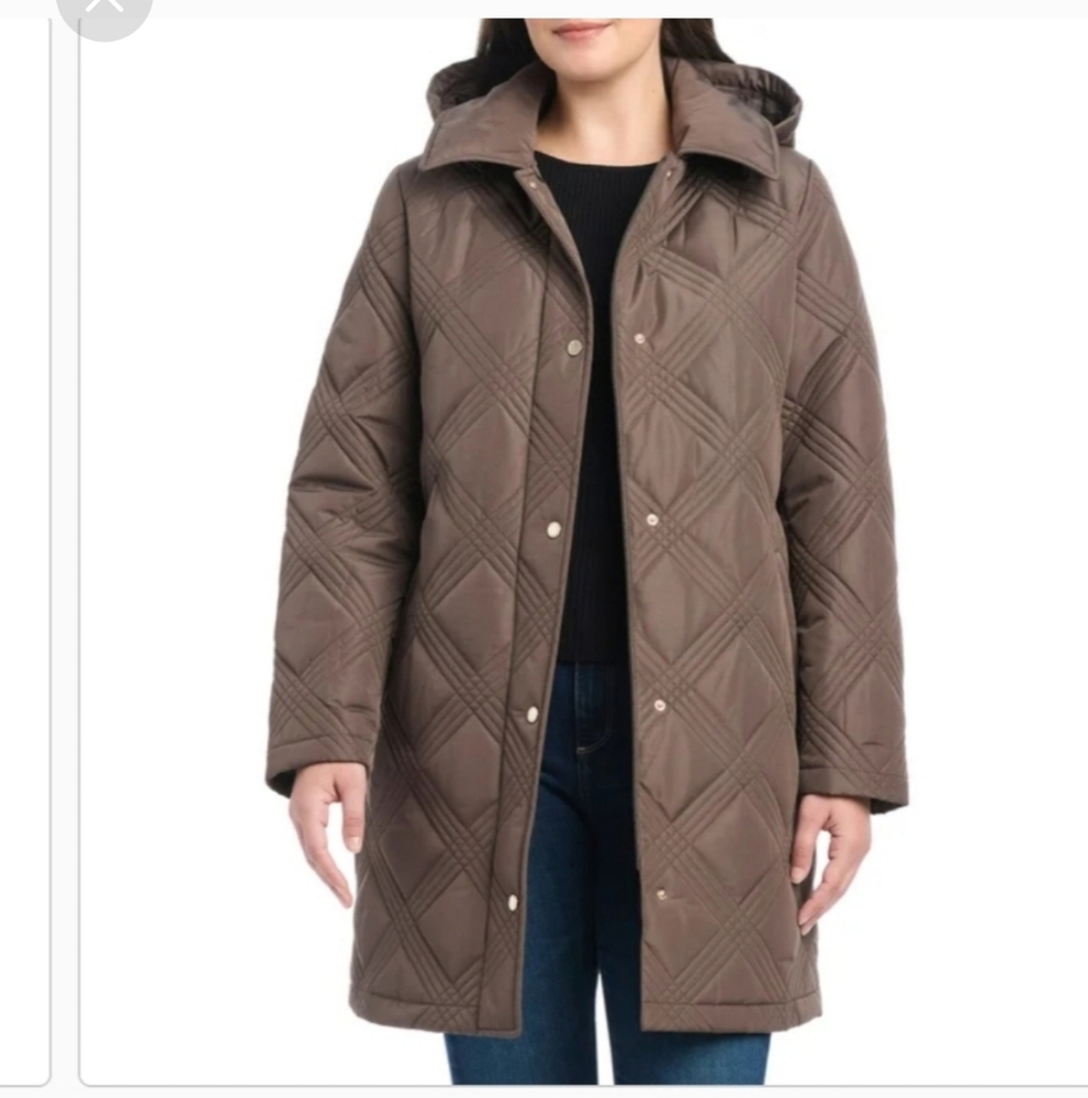Jones New York Women's Belted Quilt Jacket, Nwt - Picture 5 of 5